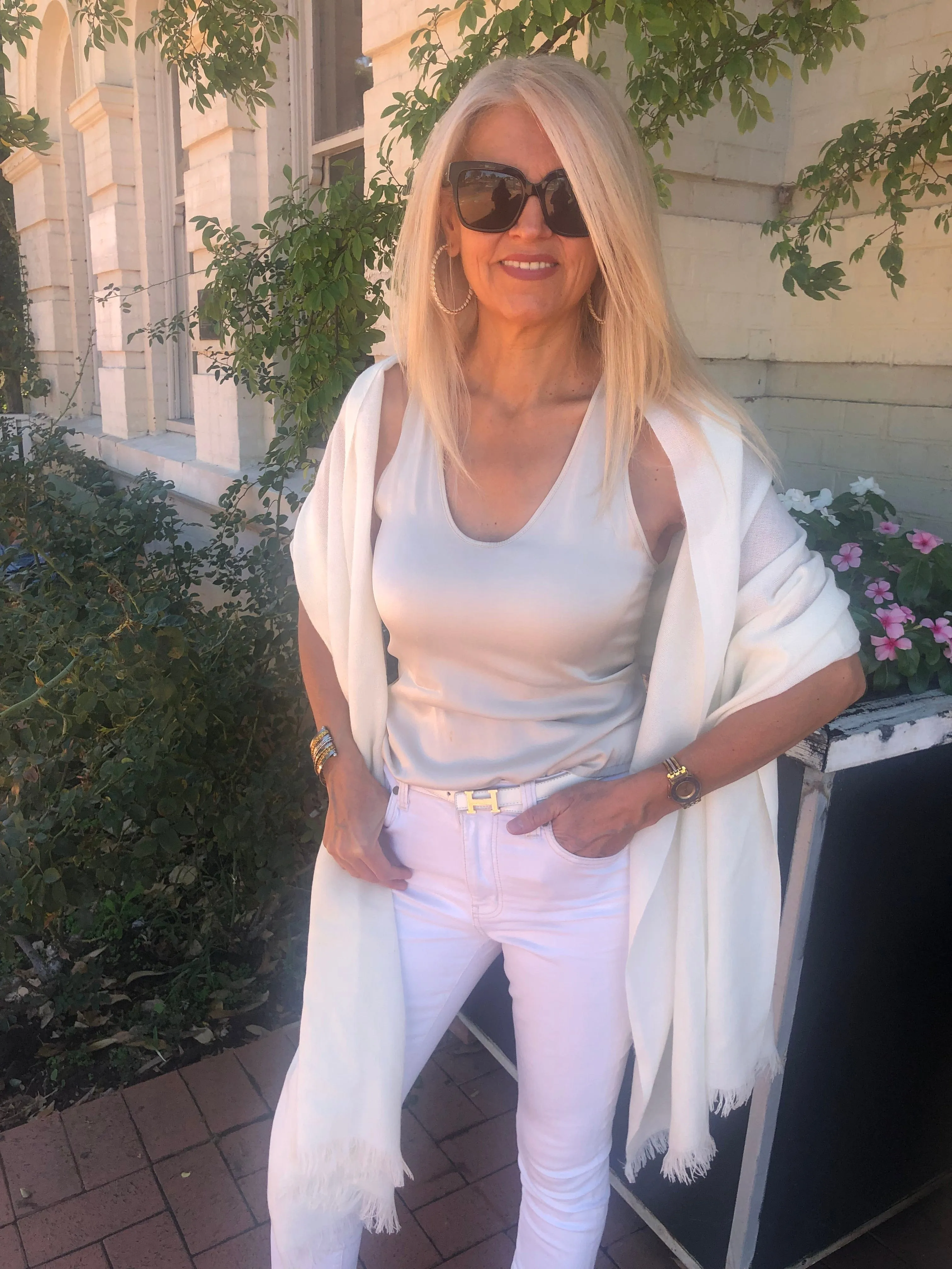 ⭐️ Luxury Pure Cashmere Pashmina - Pearl White