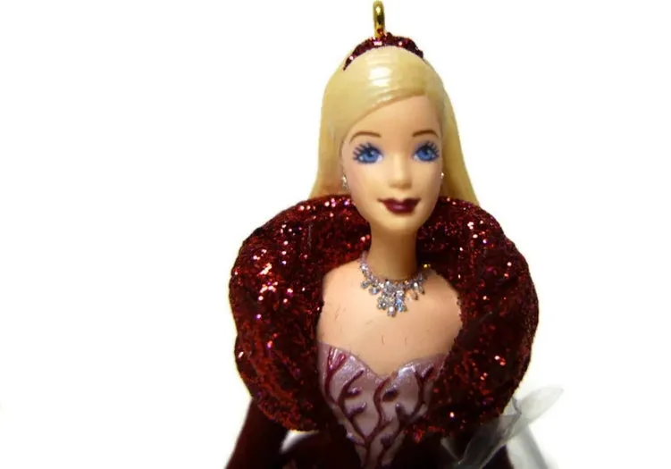 00s 2002 Holiday Barbie Ornament Collector's Series By Hallmark