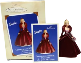 00s 2002 Holiday Barbie Ornament Collector's Series By Hallmark