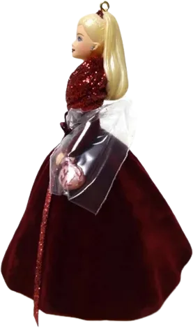 00s 2002 Holiday Barbie Ornament Collector's Series By Hallmark