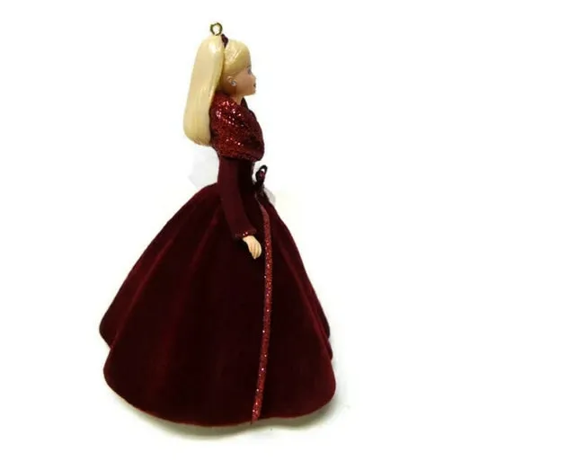 00s 2002 Holiday Barbie Ornament Collector's Series By Hallmark