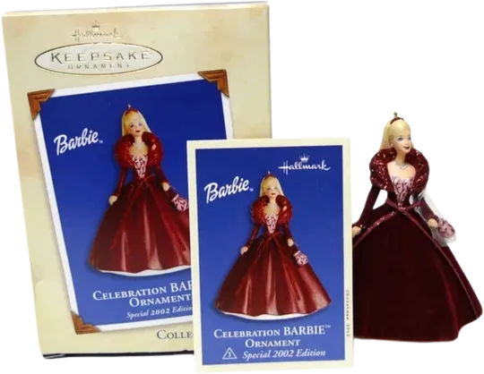 00s 2002 Holiday Barbie Ornament Collector's Series By Hallmark
