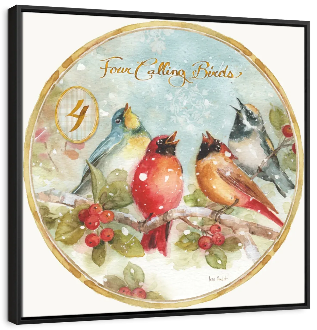 12 Days Of Christmas IV Round Wall Art