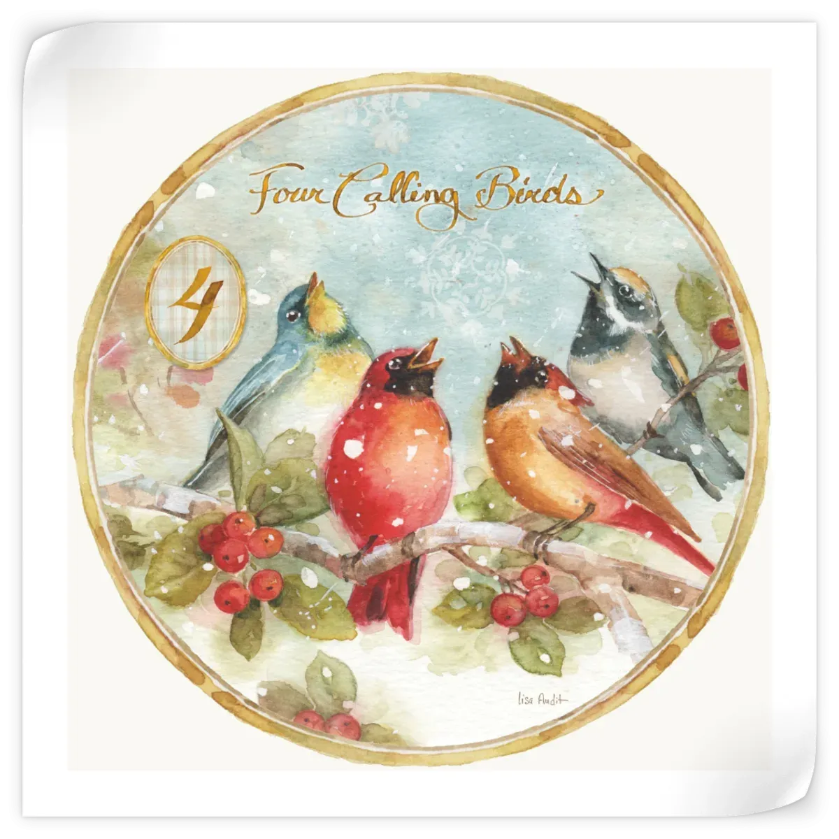 12 Days Of Christmas IV Round Wall Art
