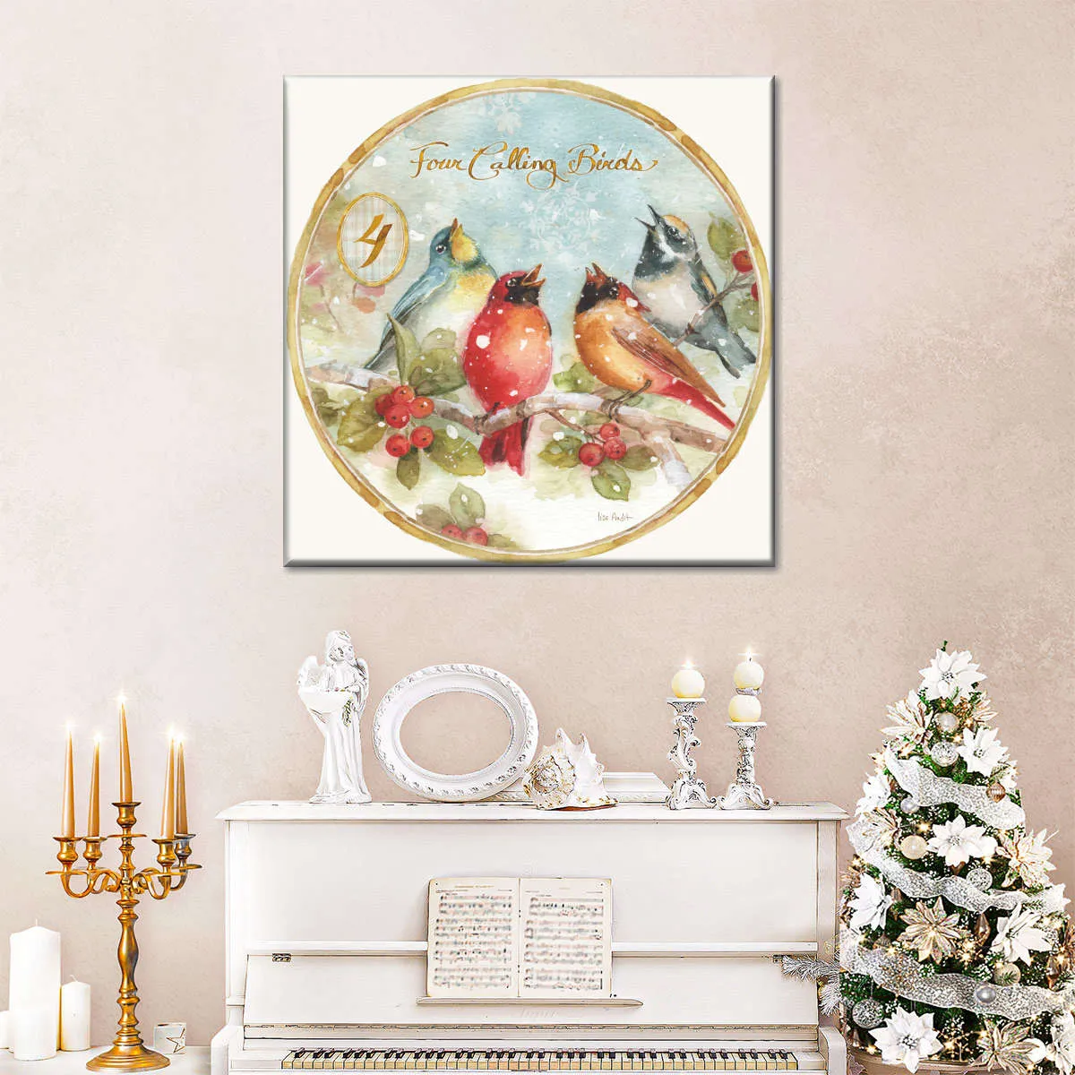 12 Days Of Christmas IV Round Wall Art