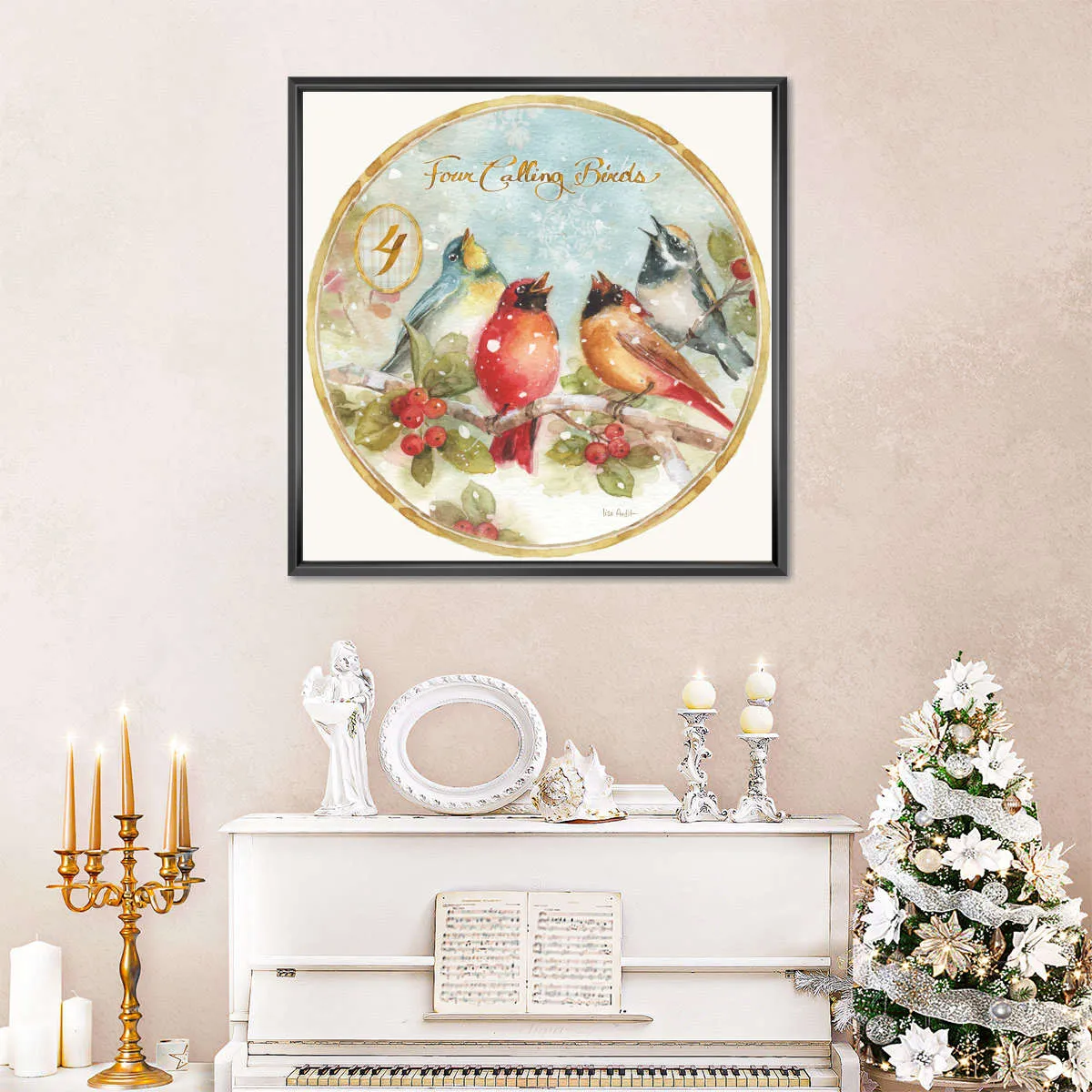 12 Days Of Christmas IV Round Wall Art