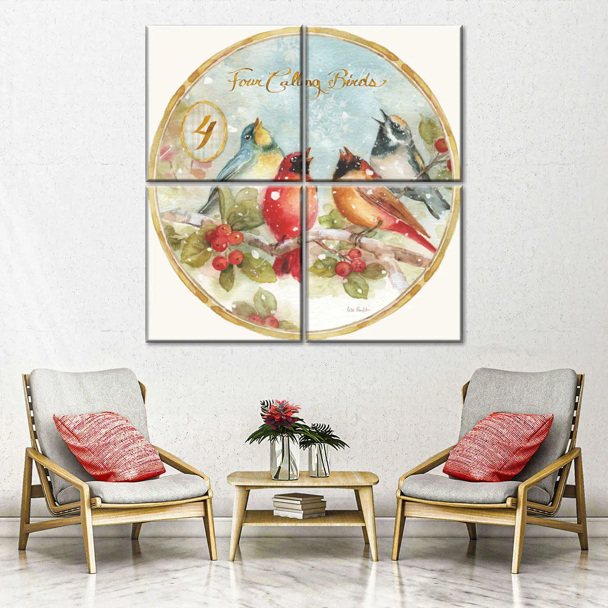 12 Days Of Christmas IV Round Wall Art