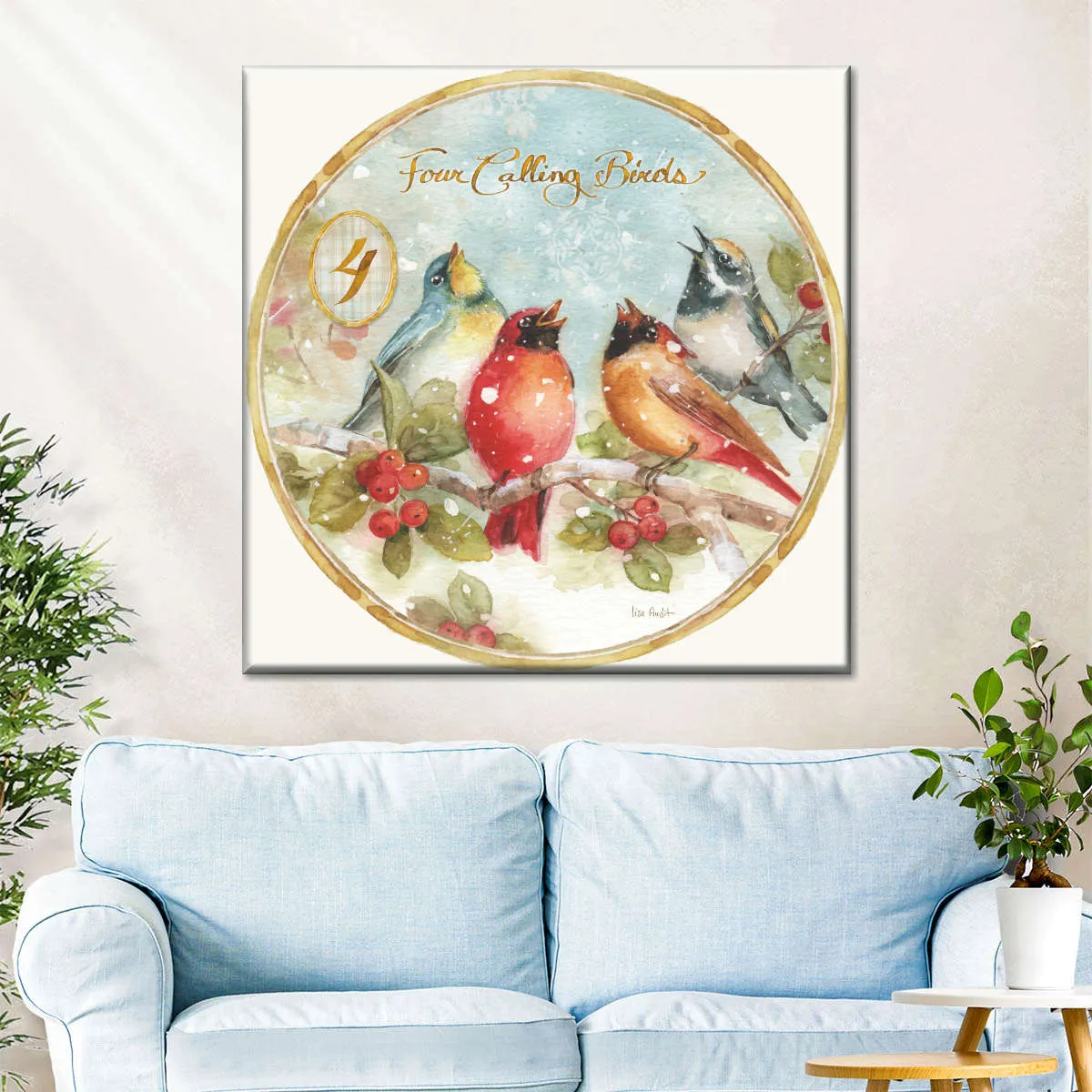 12 Days Of Christmas IV Round Wall Art