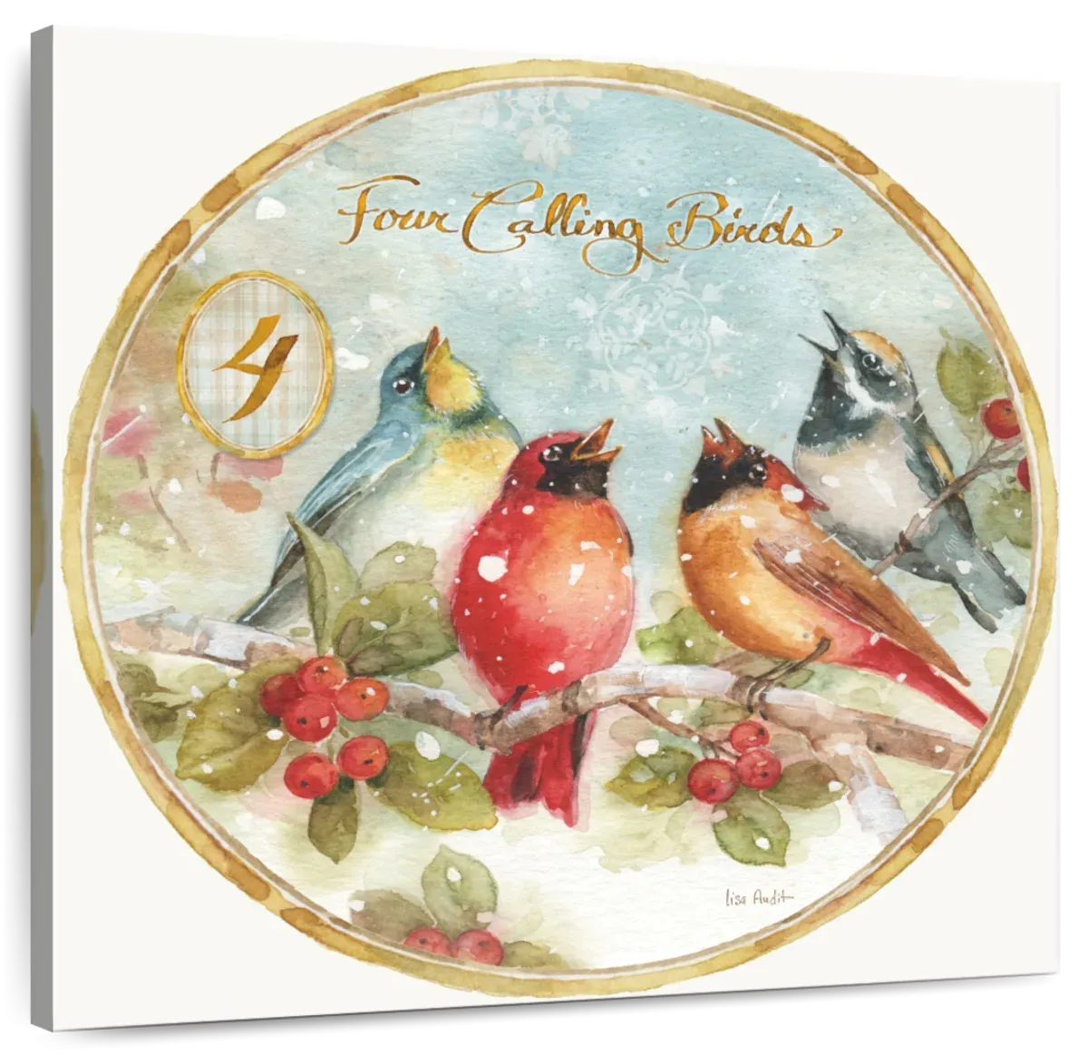 12 Days Of Christmas IV Round Wall Art