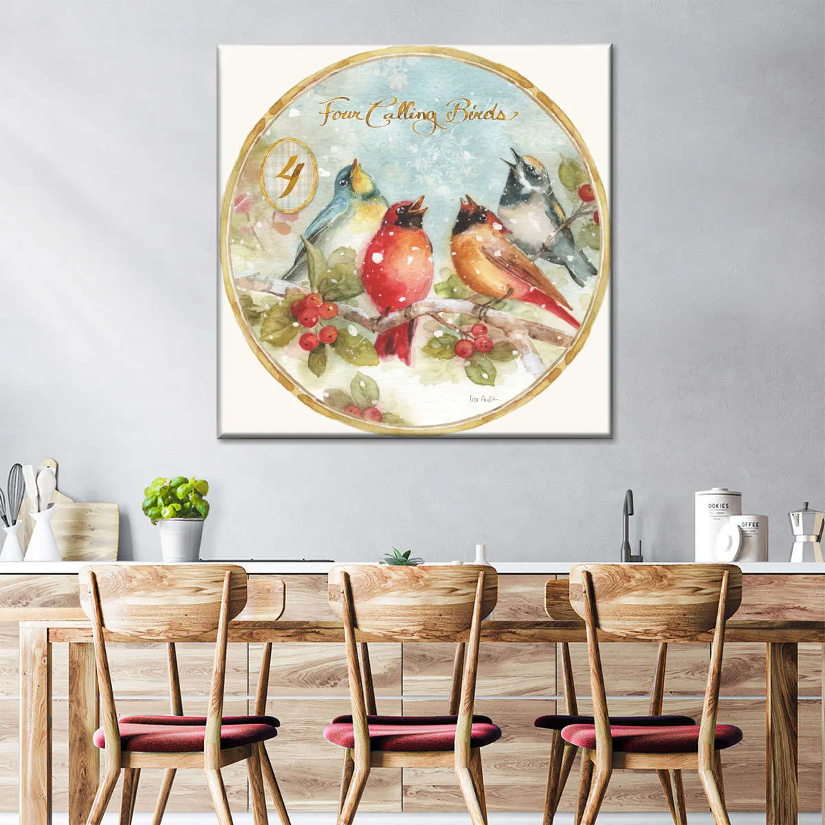 12 Days Of Christmas IV Round Wall Art