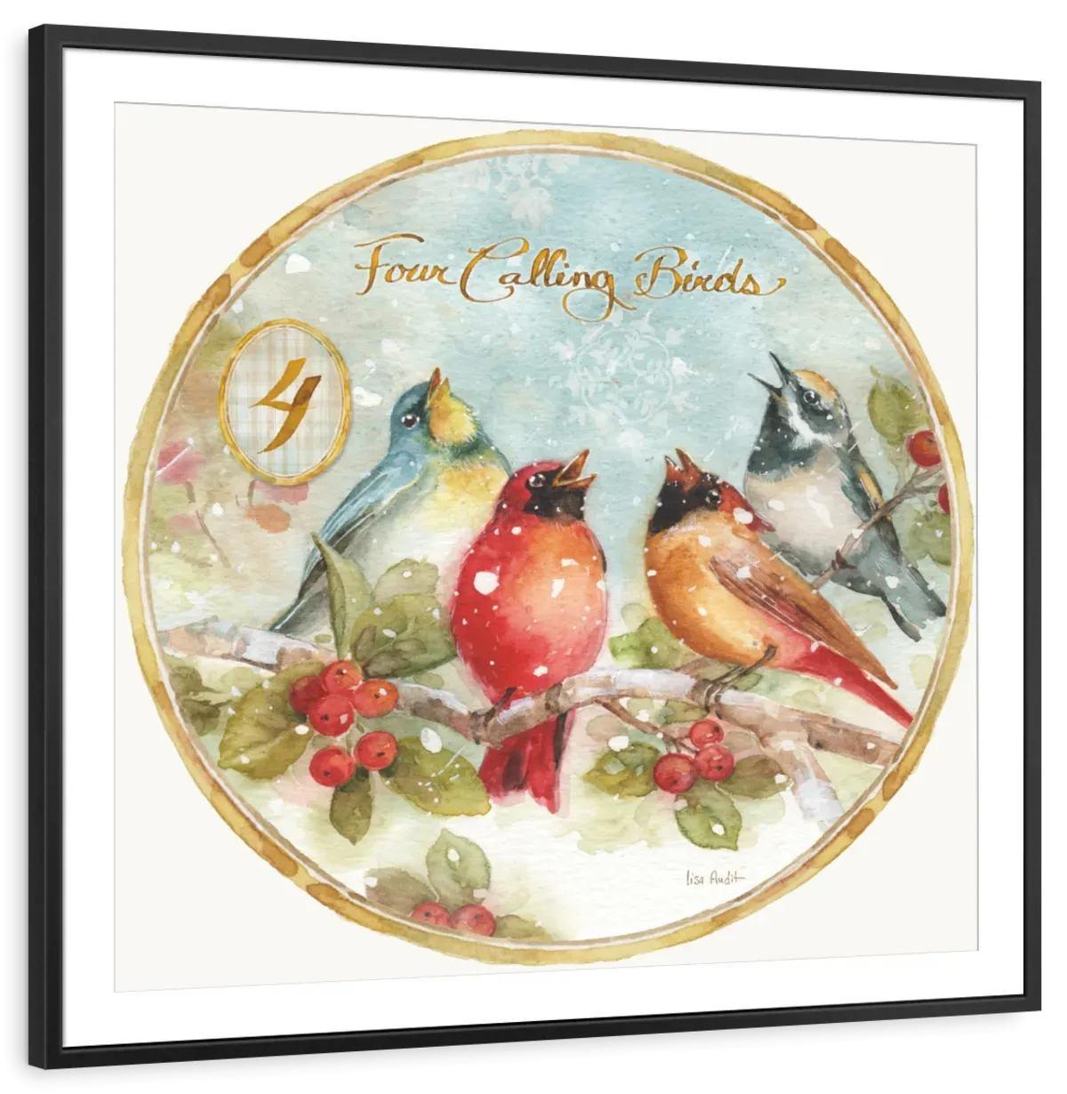 12 Days Of Christmas IV Round Wall Art