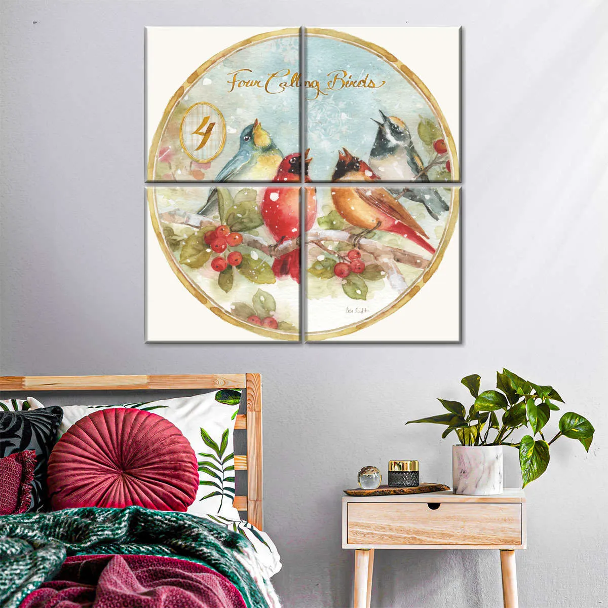 12 Days Of Christmas IV Round Wall Art