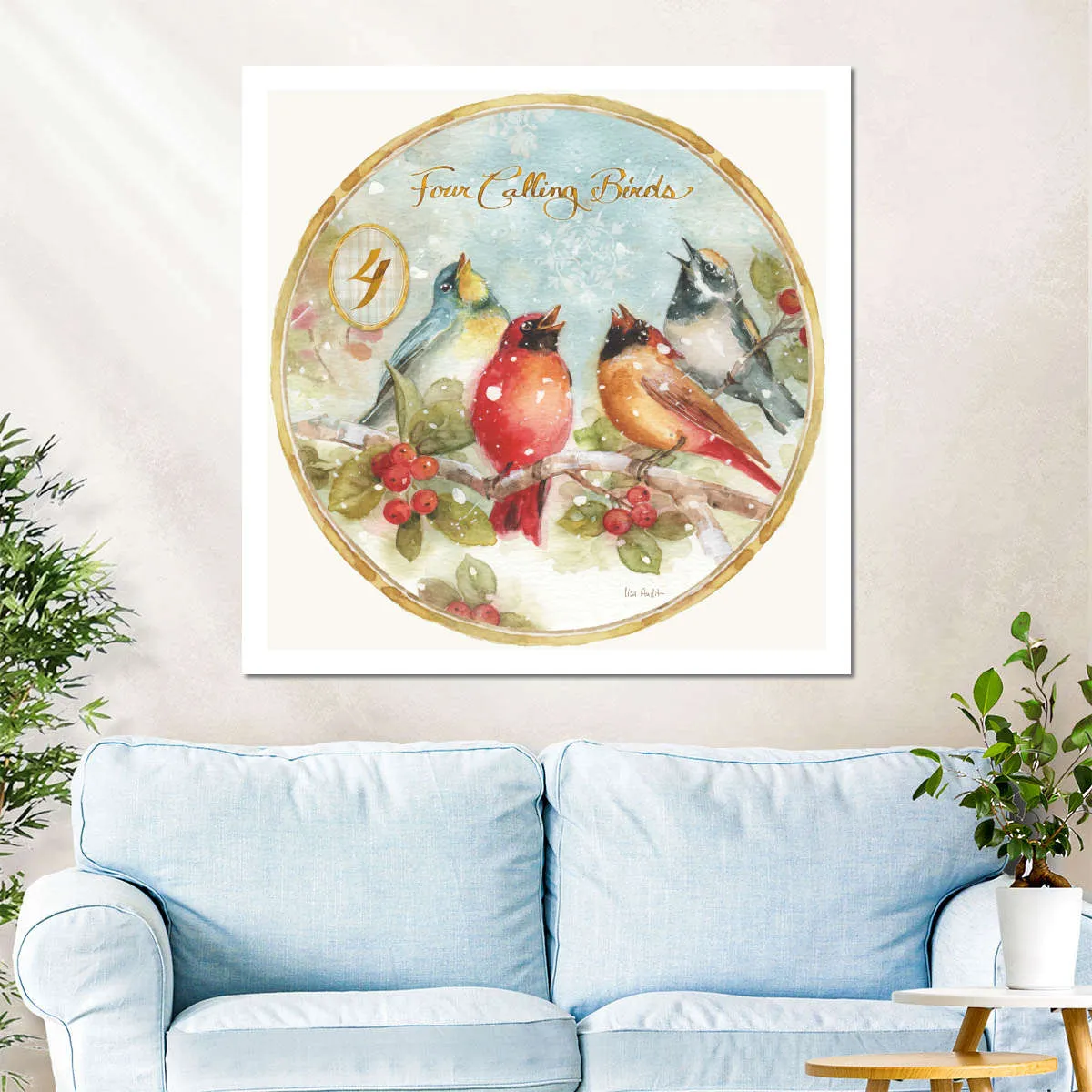 12 Days Of Christmas IV Round Wall Art