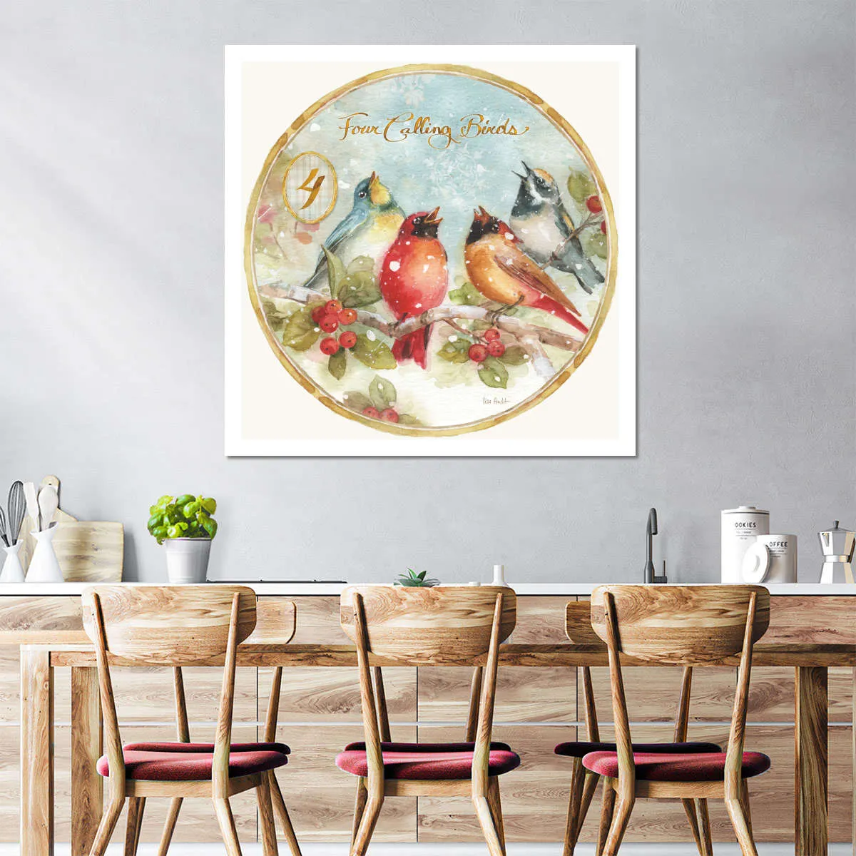 12 Days Of Christmas IV Round Wall Art
