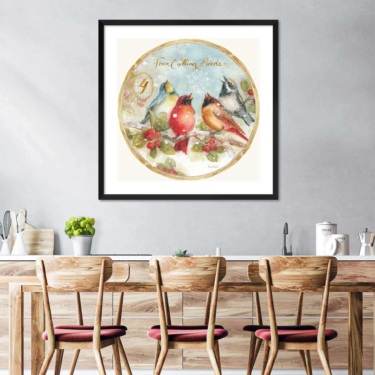 12 Days Of Christmas IV Round Wall Art
