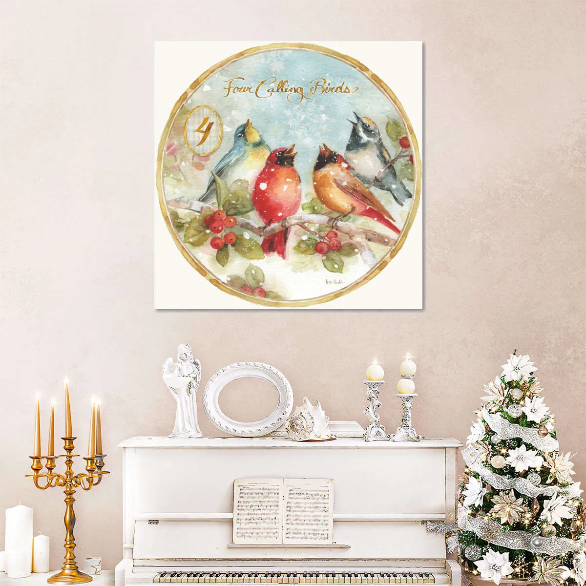 12 Days Of Christmas IV Round Wall Art