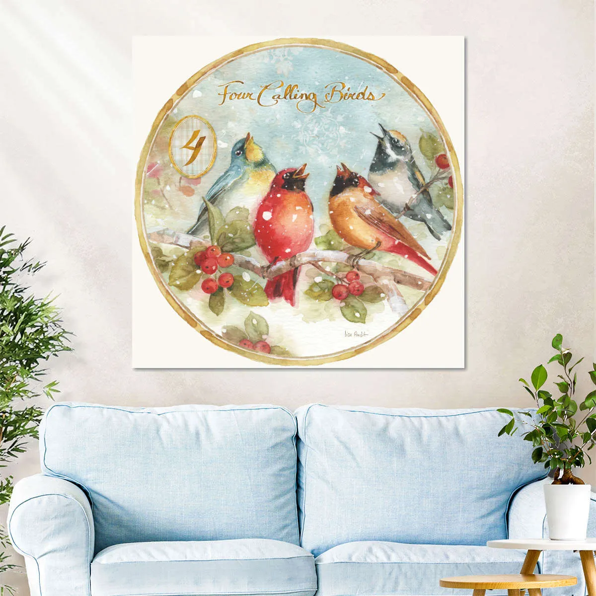 12 Days Of Christmas IV Round Wall Art