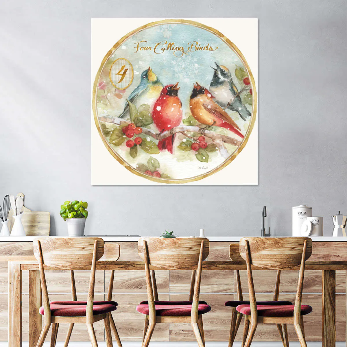 12 Days Of Christmas IV Round Wall Art