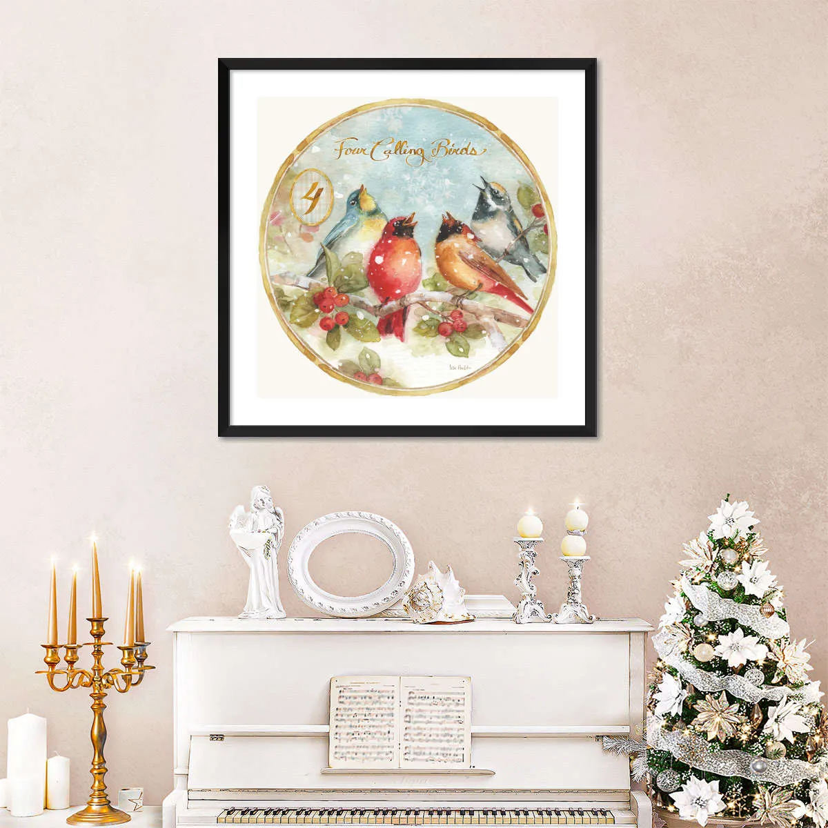 12 Days Of Christmas IV Round Wall Art