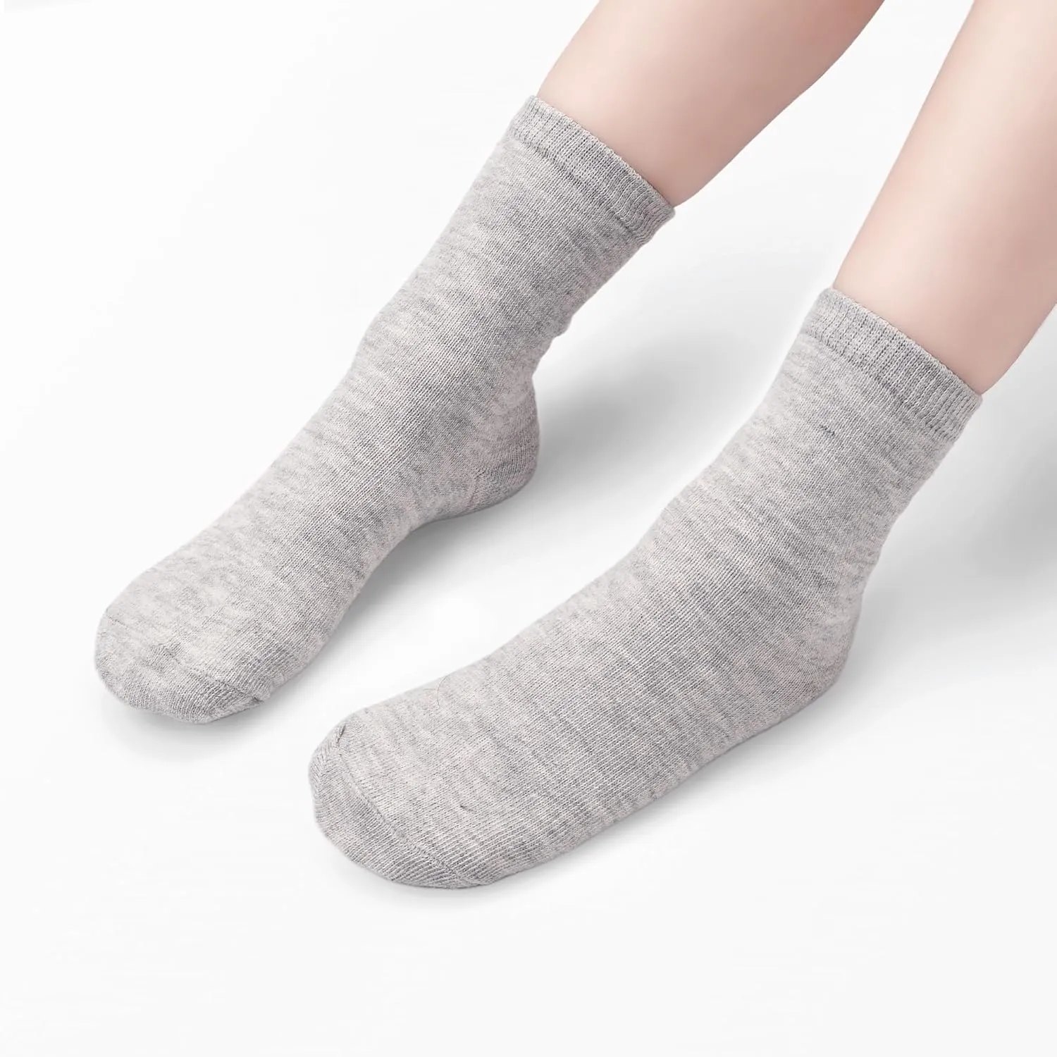 15 Pairs Toddler Socks Kids Crew Mid Calf Dress Socks for Boys Girls Children 1-13 Years