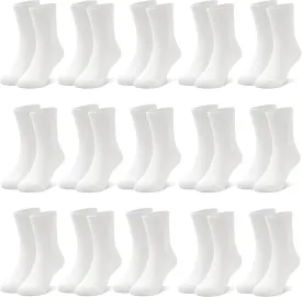 15 Pairs Toddler Socks Kids Crew Mid Calf Dress Socks for Boys Girls Children 1-13 Years