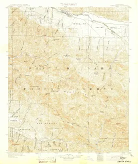1905 Santa Ynez, CA - California - USGS Topographic Map