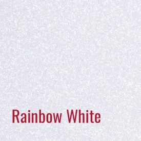 20" Rainbow White Siser Glitter Heat Transfer Vinyl (HTV)
