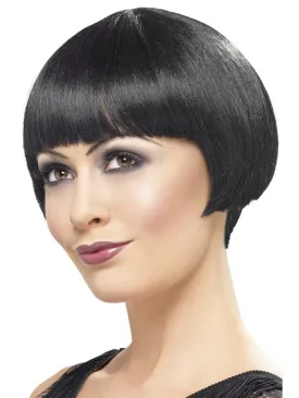 20s Flapper Bob Wig, Short, Black