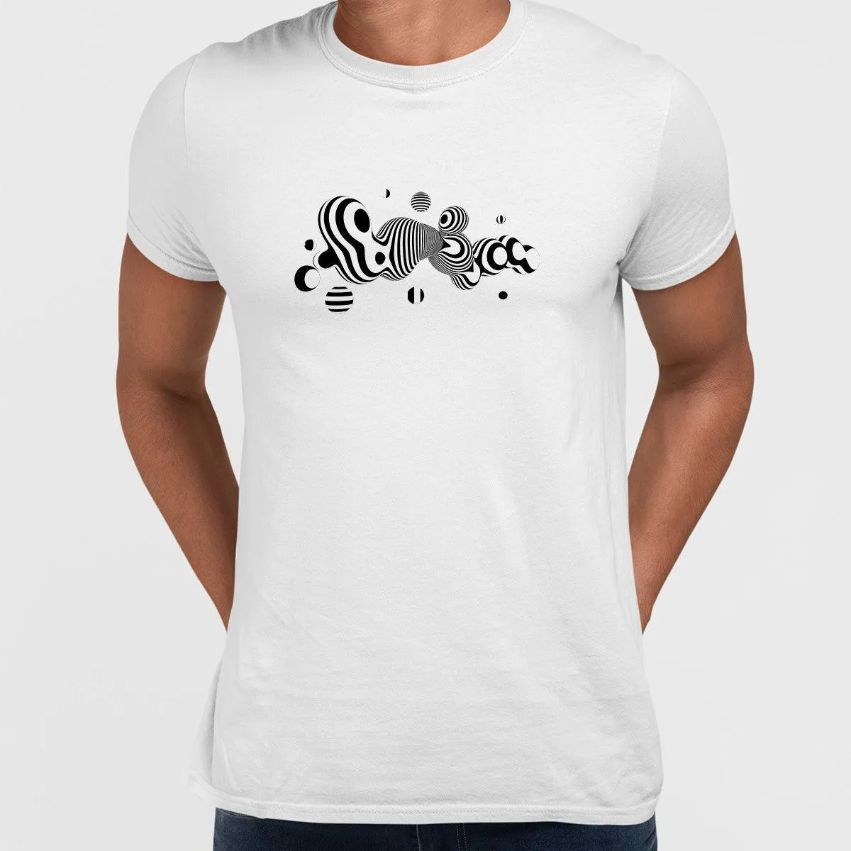 3D Fluid Abstract Zebra Bubble T-shirt Unique Design T-shirt