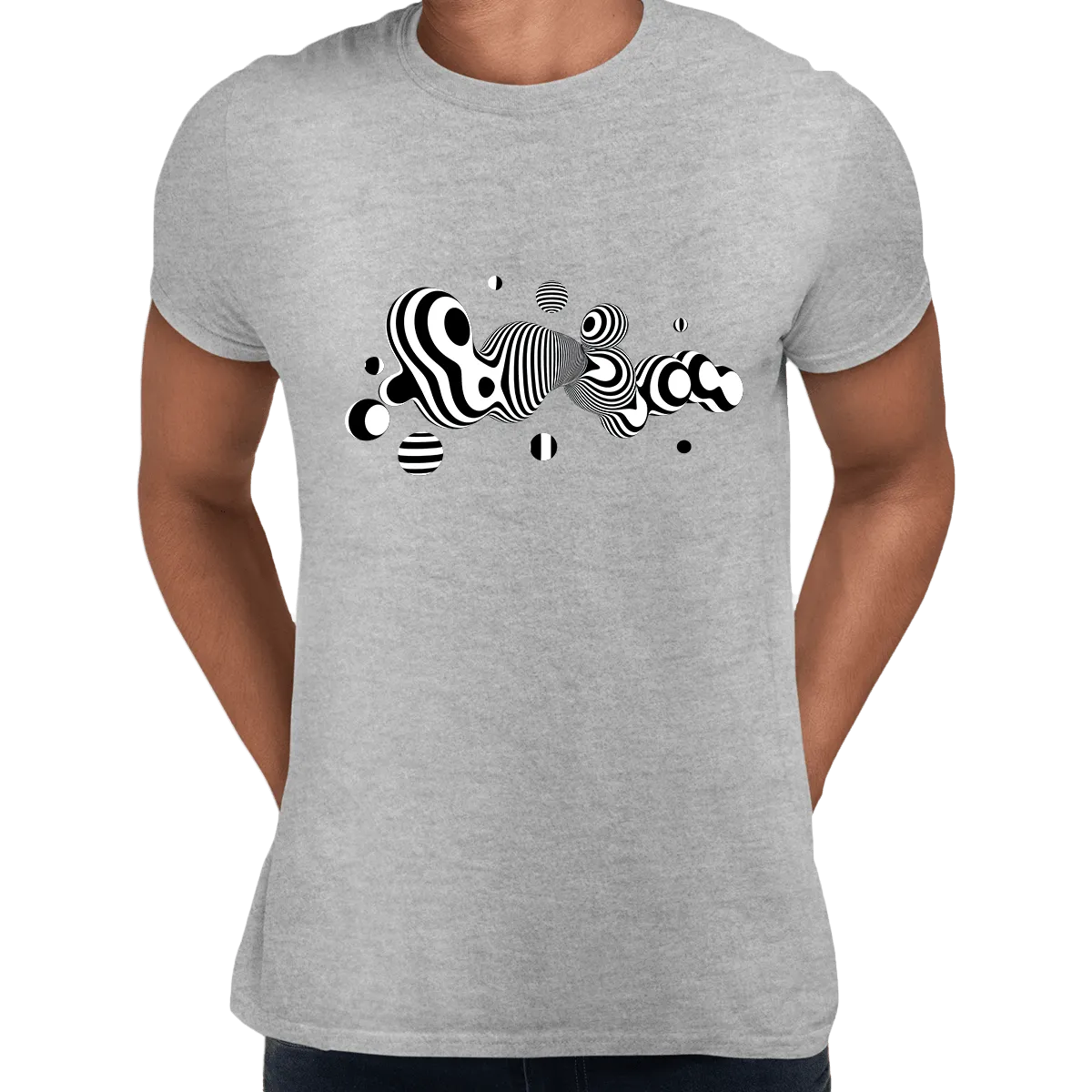 3D Fluid Abstract Zebra Bubble T-shirt Unique Design T-shirt