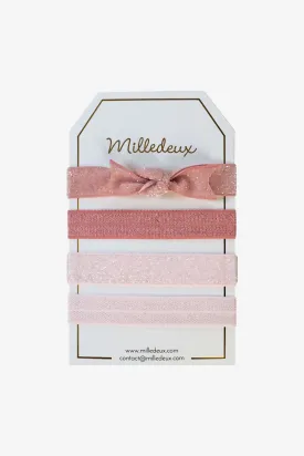 4-pack of Hair Ties - Pinks