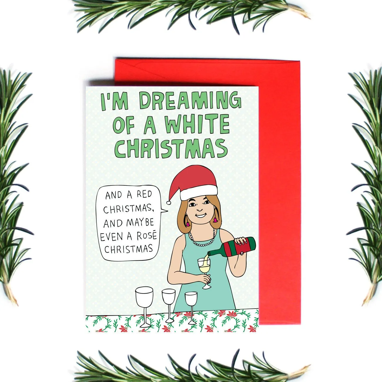 Able And Game Christmas Card - White Christmas