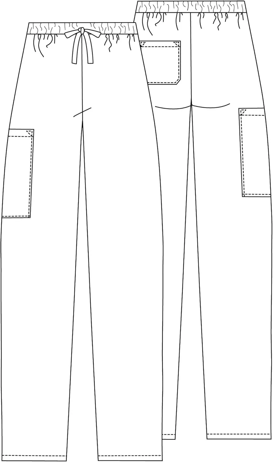 Adar Universal Mens Scrubs - Drawstring Tapered Leg Scrub Pants