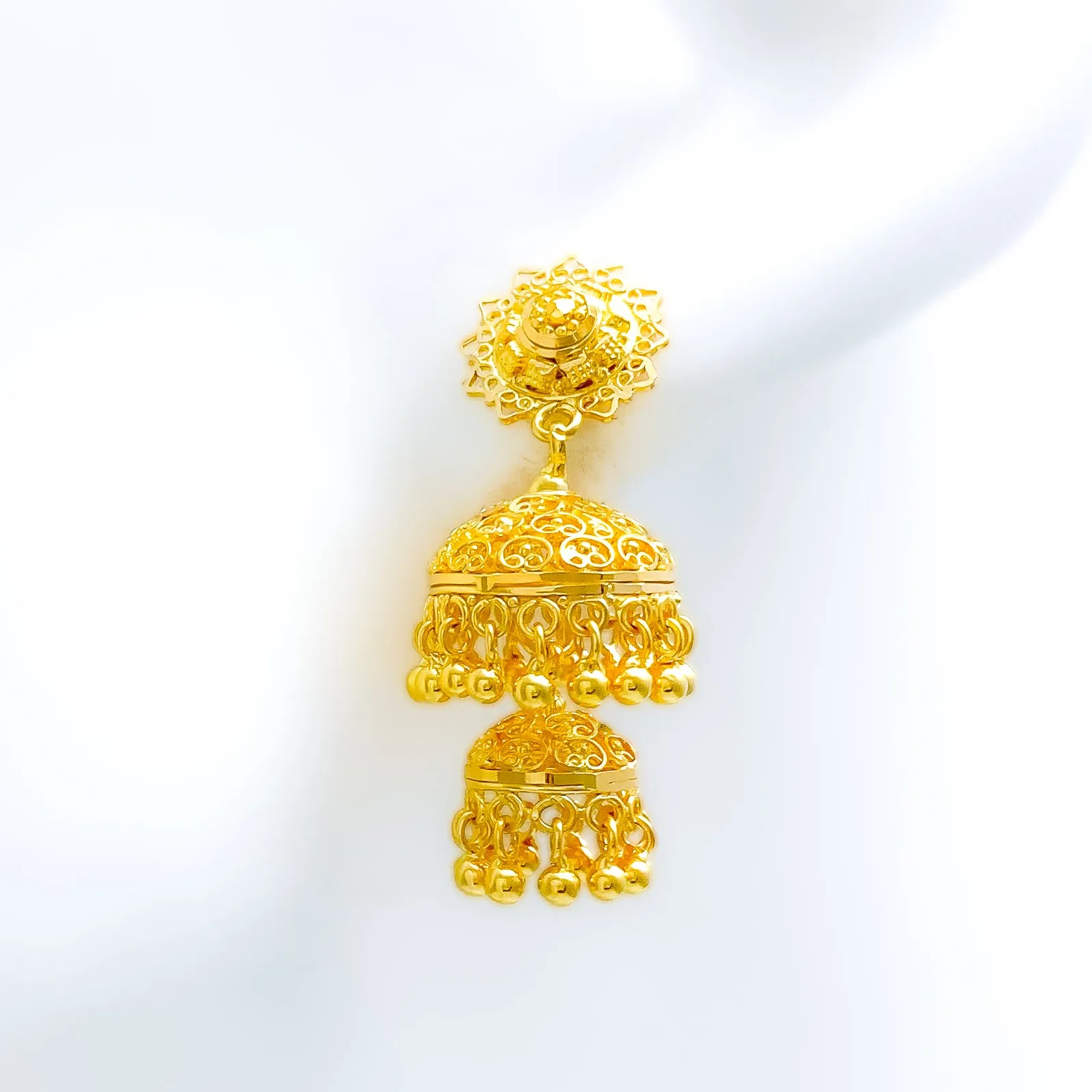 Adorned Double Jhumki Earrings