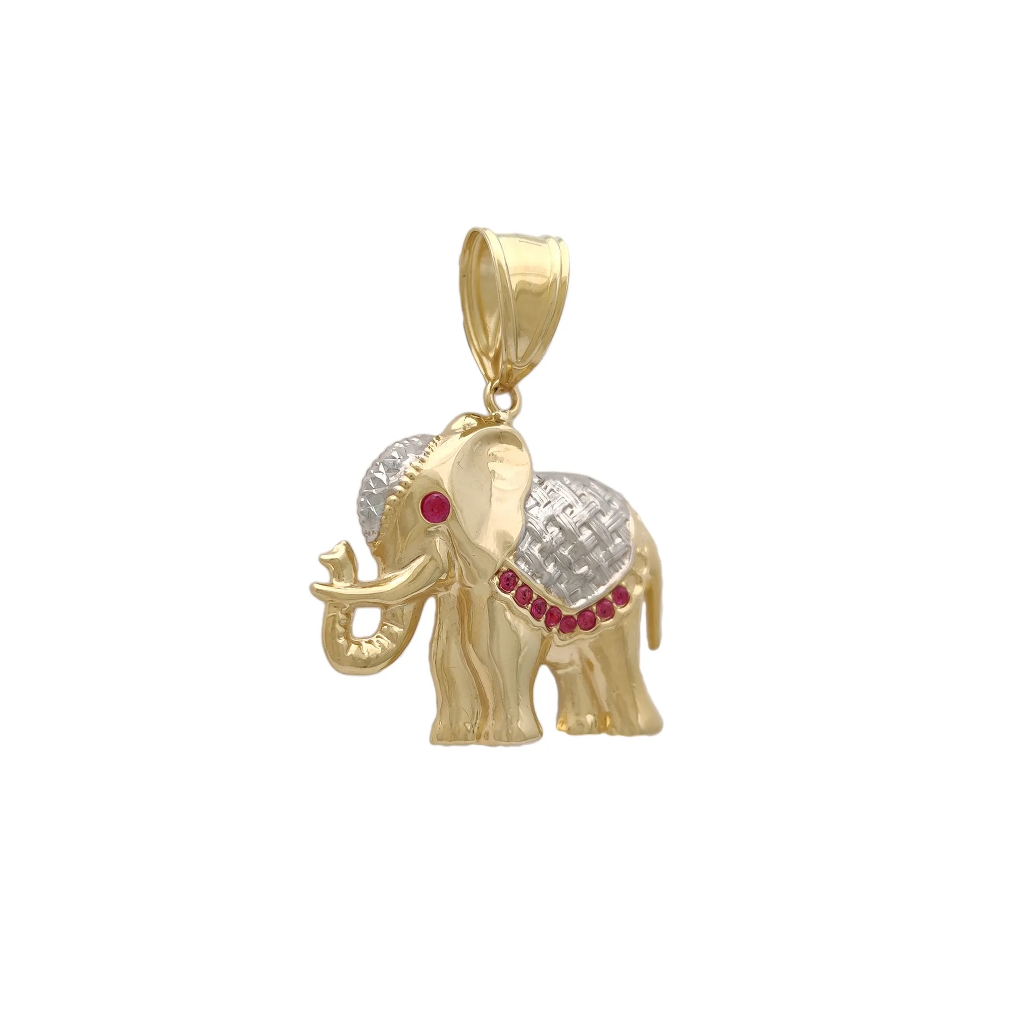 Adorned Elephant Pendant (14K)