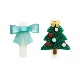 Alligator Clip Set - Glitter Tree