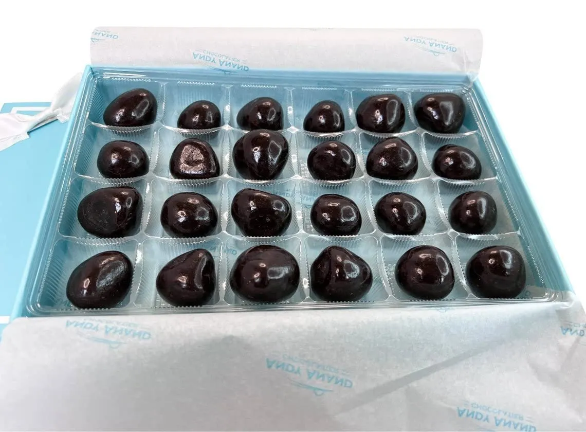 Andy Anand 48 Pcs Belgian Dark Chocolate Dipped Strawberries Freeze Dried Irresistible Chocolate Bliss, Dipped in Love: Chocolate Covered Strawberries for Your Special Someone