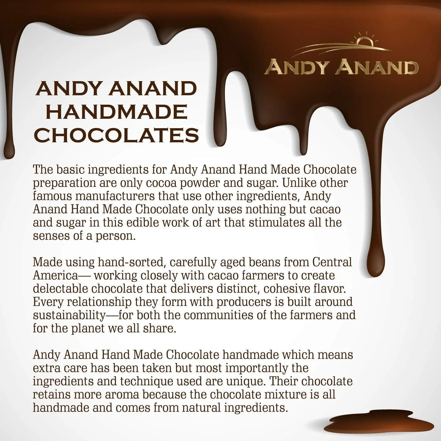 Andy Anand Artisan Dark Chocolate 24 Pc Handmade Truffles Delicious Decadent, Chocolate Truffles with Assorted Flavors - Delicious and Healthy