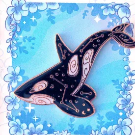Arctic Orca Glitter Pin
