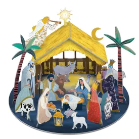 Away In A Manger Nativity Pop And Slot 3D Advent Calendar by Roger La Borde