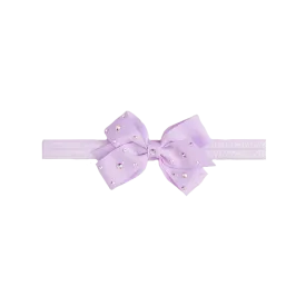 Baby Crystal Bow Headband - Lavender