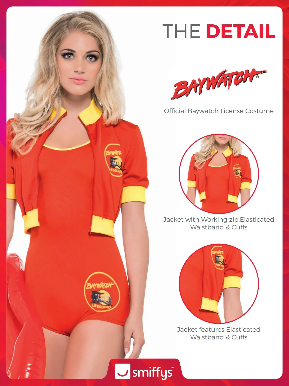 Baywatch Lifeguard Costume, with Swimsuit