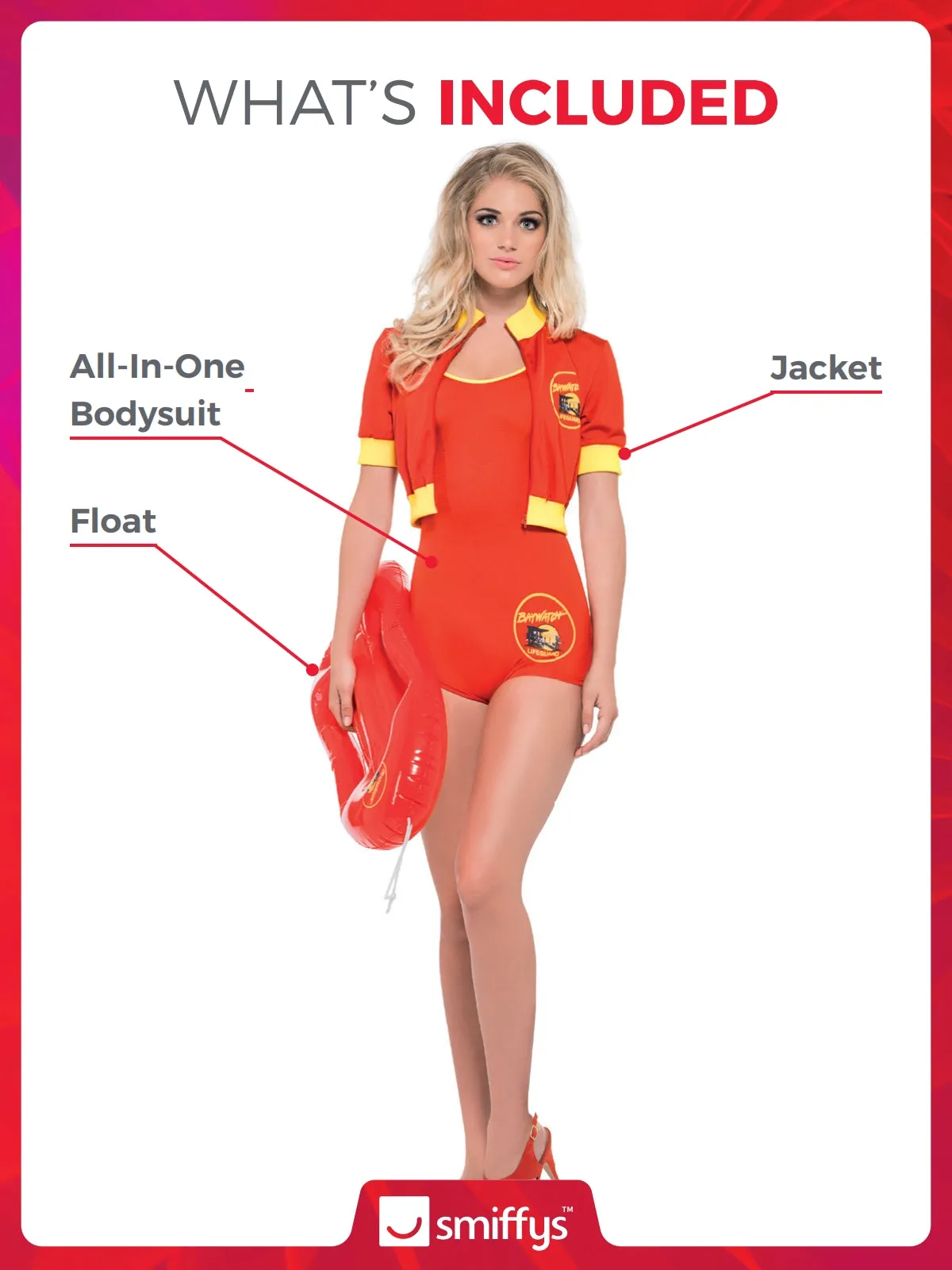 Baywatch Lifeguard Costume, with Swimsuit