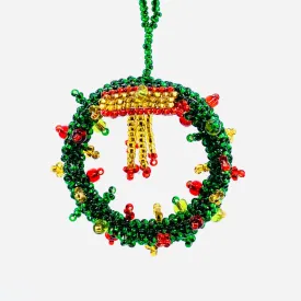 Beaded Christmas Ornament 1, Wreath