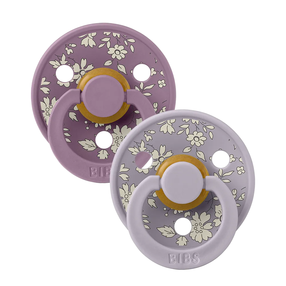 Bibs x Liberty Colour Natural Latex Pacifier 2 pack | Fossil Grey Mix