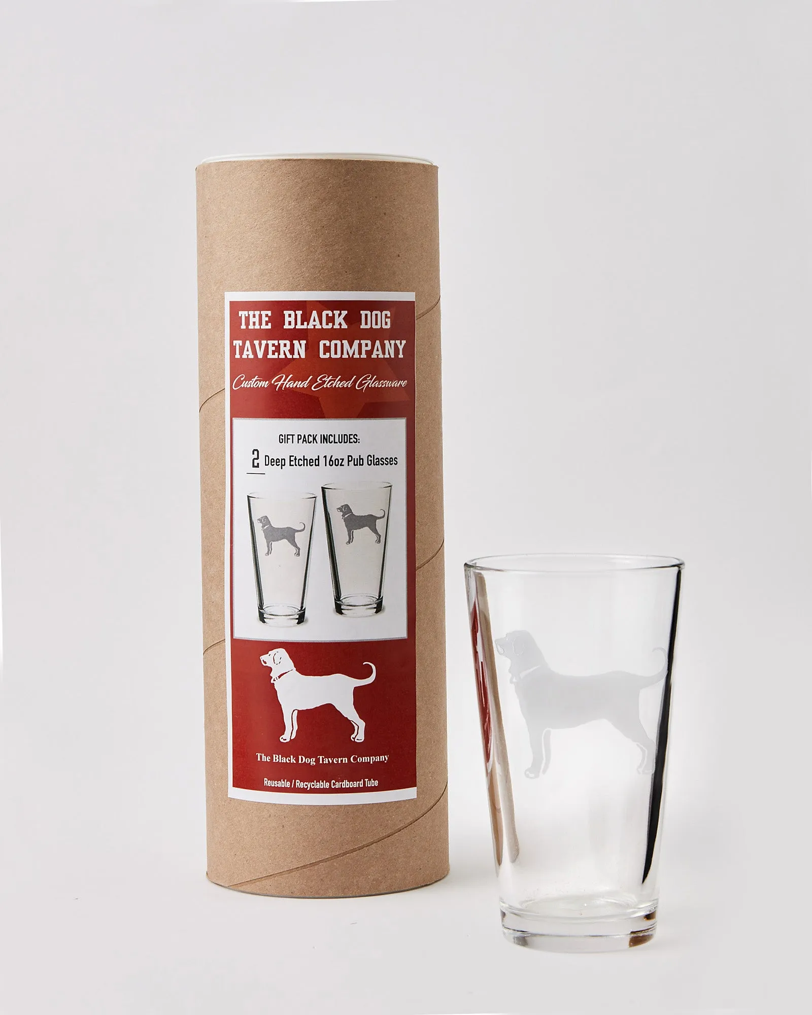Black Dog Pint Glass Set (2)