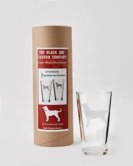 Black Dog Pint Glass Set (2)