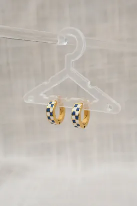 Blue and White Checkered Hoops