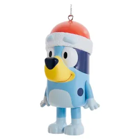 Bluey and Friends 3" Character Christmas Ornament - BLUEY WITH SANTA HAT