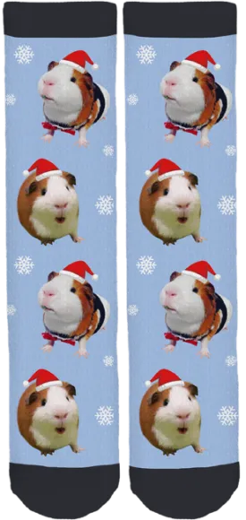 Bruce the Guinea Pig Holiday Socks